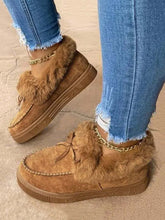 Schneestiefel aus Wildleder mit Schleife Dekor